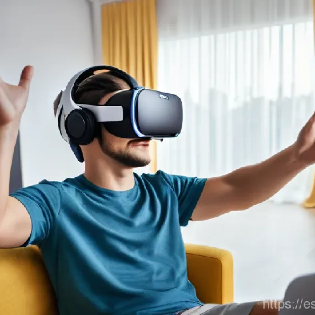 로블록스 VR 모드 설정법 - **Prompt 1: Immersive Standalone VR Gaming Adventure**
    "A young adult, with a wide, excited smil...
